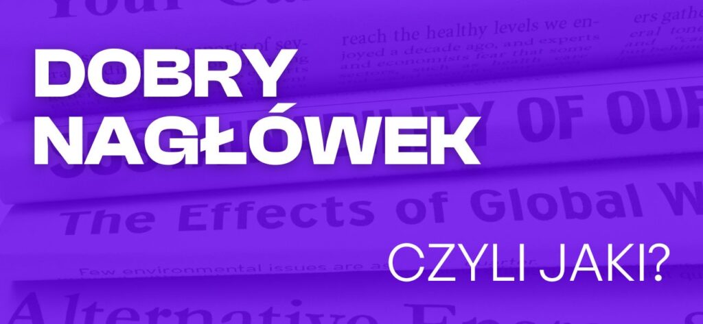 dobry nagłówek na bloga - napis na fioletowym tle