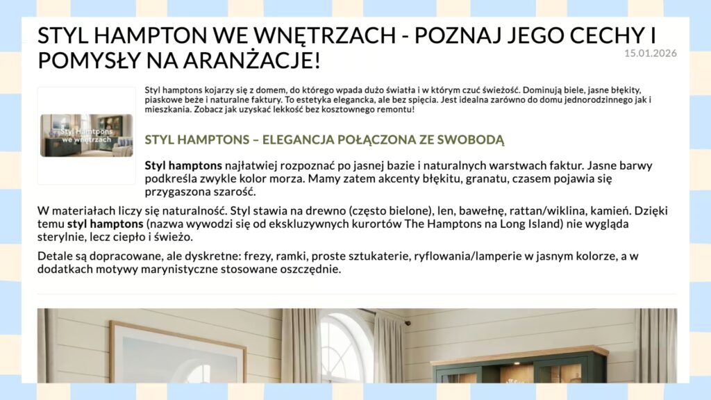 artykuł blogowy widoczny w Google Discover